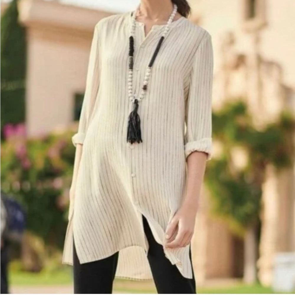 Eileen fisher xs tunic stripped